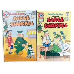 Beetle Bailey featuring Surge Snorkel comic book No.4 and 6 Charlton Comics